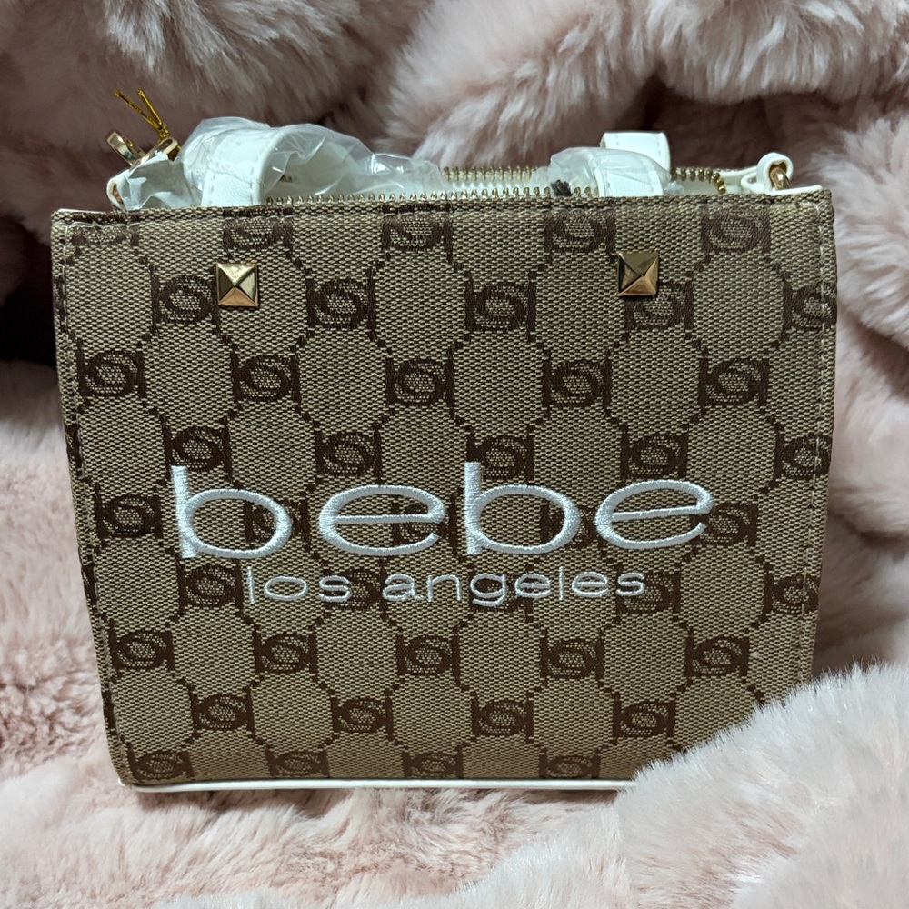 Bebe Beige and Brown Mini Bag